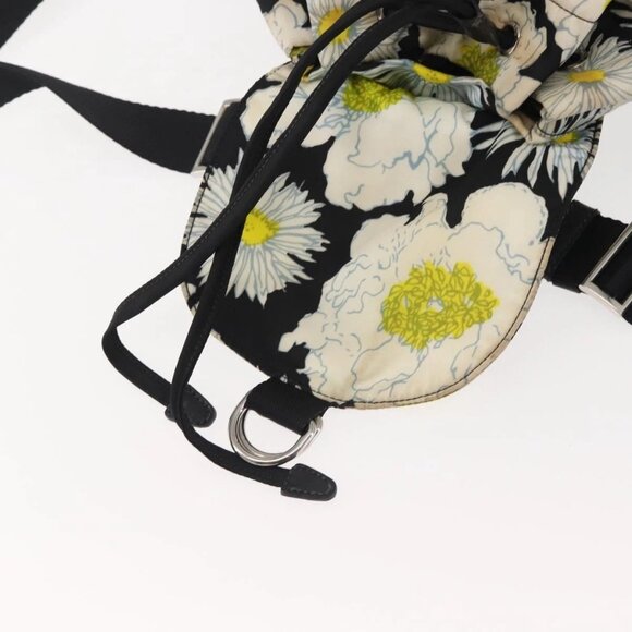 PRADA Backpack Nylon Black Silver Auth am9106 - Picture 9 of 16